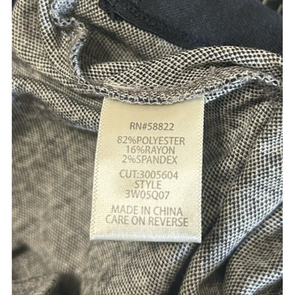 Max Studio London Geo Cropped Wide Leg Black Elastic Waist Trousers 3X - Picture 8 of 8